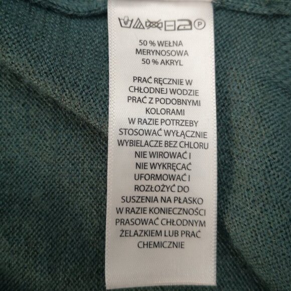 Tahari Ladies Size Medium Green Merino Wool Blend Long Duster Open Cardigan - Picture 8 of 10